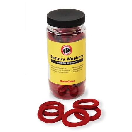 Velvac Protective Battery Washers-Red 058094